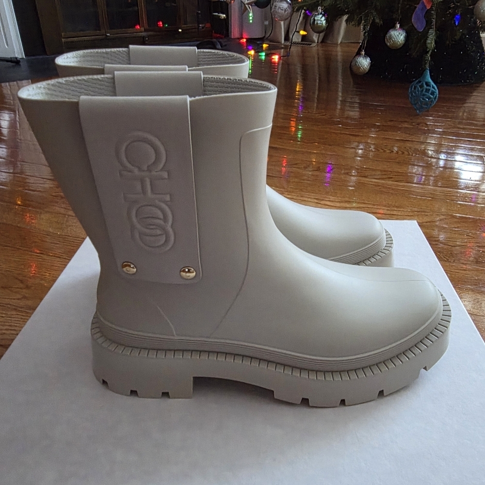 Jimmy Choo Light Gray Ankle Booties - Picture 3 of 14